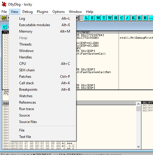 debuggers and disassemblers