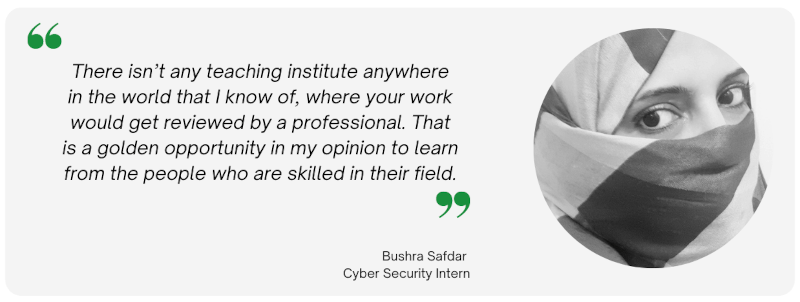 Bushra Student Testimonial
