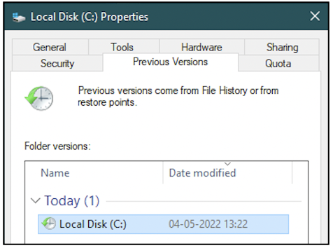 local disk properties